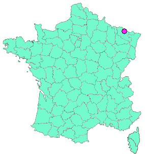 Localisation en France de la geocache RM 04 - La nationale 7