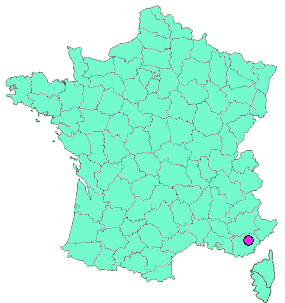Localisation en France de la geocache La Granegone - 06